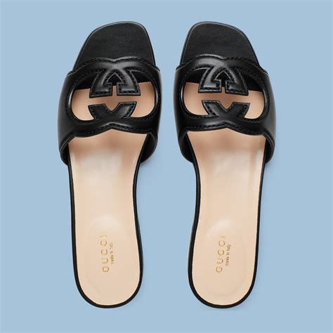 gucci g cutout sandals.